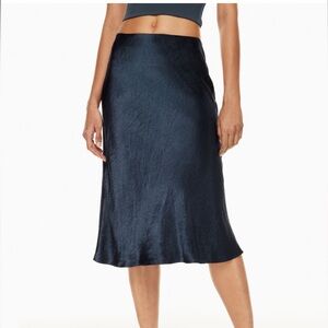 Aritiza Slip Satin Midi Skirt